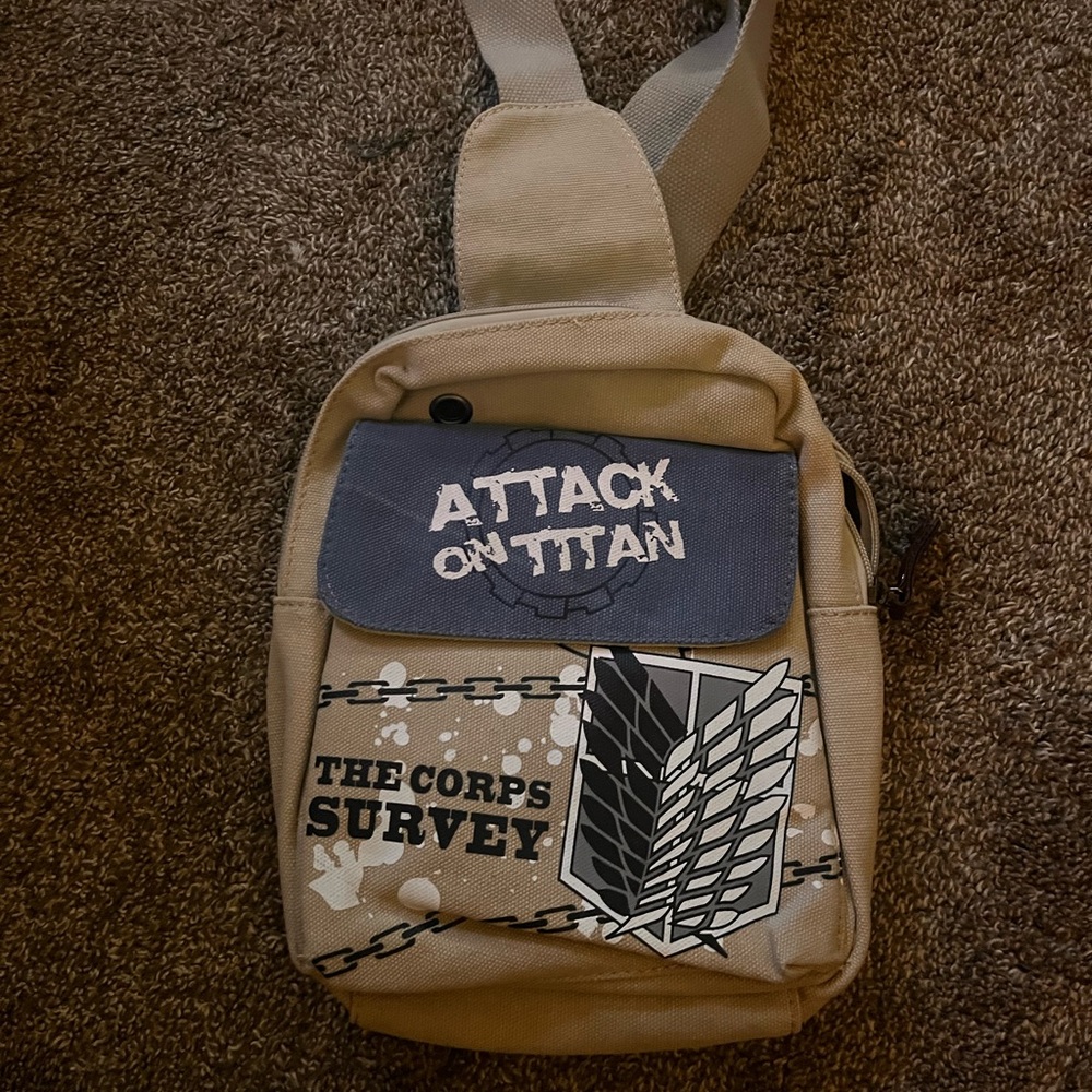 Attack on Titan The Corps Survey Tan Sling Bag